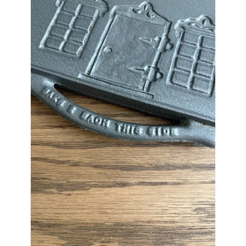 Vintage John Wright Cast Iron Gingerbread House Mold Williams Sonoma 2 Sided